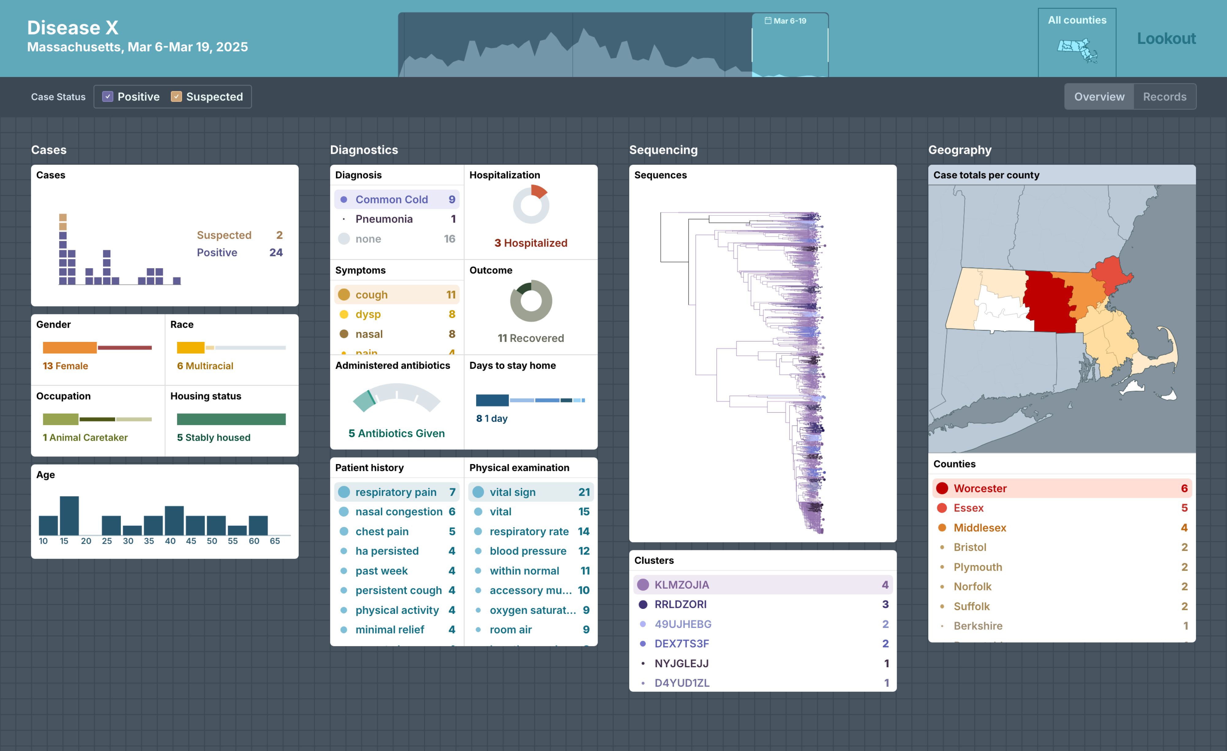 Screenshot of example site