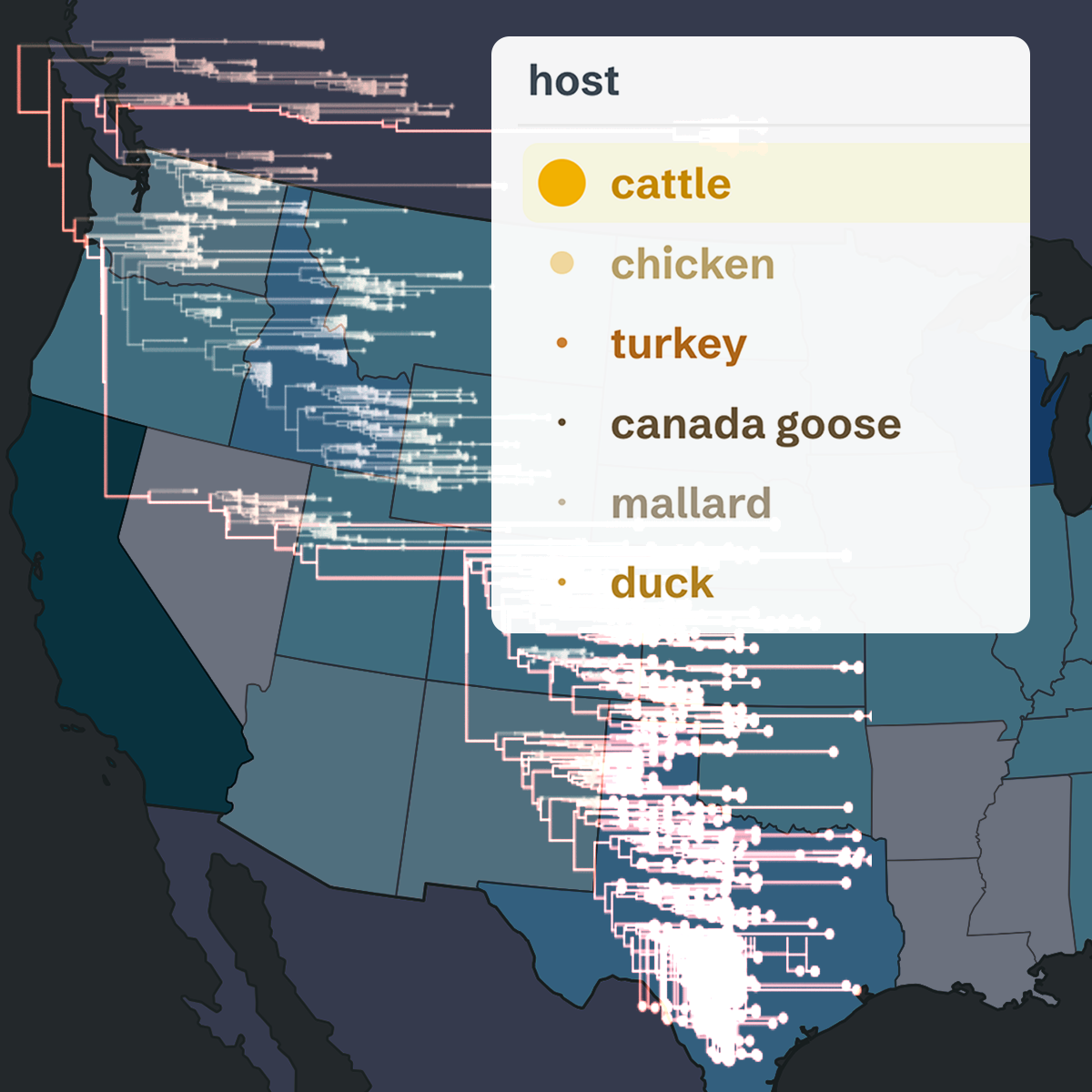 Screenshot of the Lookout site for H5N1