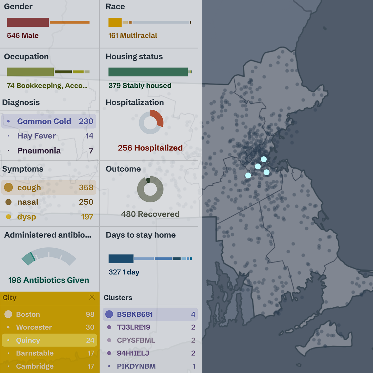 Screenshot of the Lookout site for Disease X